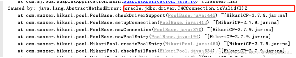 解决AbstractMethodError:oracle.jdbc.driver.T4CConnection.isValid(I)Z_官网