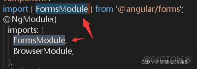 解决Angular里面报错：error NG8002: Can‘t bind to ‘ngModel‘ since it isn‘t a known property of ‘input‘._双向绑定_02