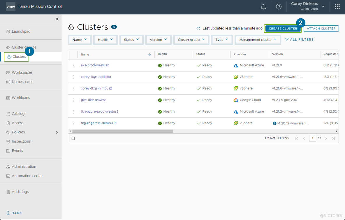 开始使用 VMware Tanzu Mission Control 和 Tanzu Kubernetes Grid_命名空间_09