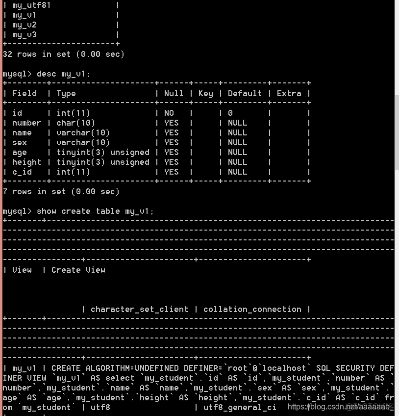 mysql数据库--视图的简介及使用，数据的备份与还原_SQL_02