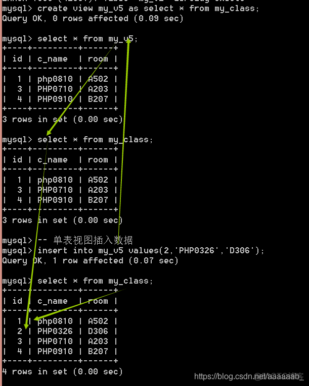 mysql数据库--视图的简介及使用，数据的备份与还原_数据_10