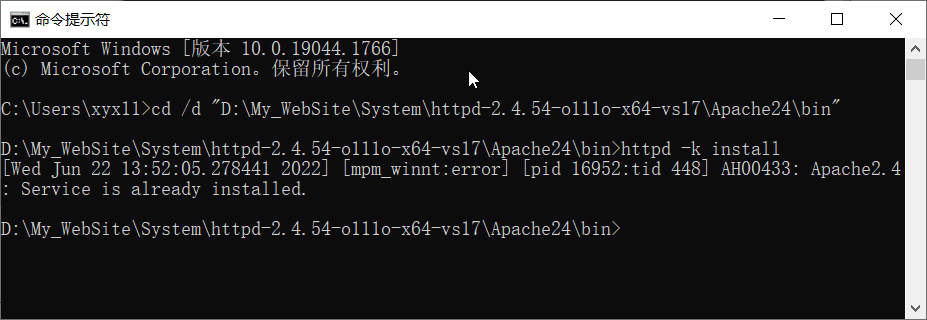 windows 安装 apache_Apache_22