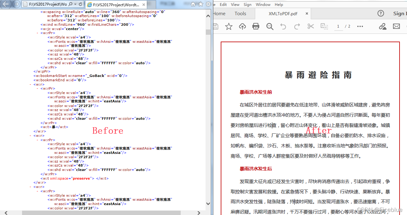 C# 将XML转为PDF_.net