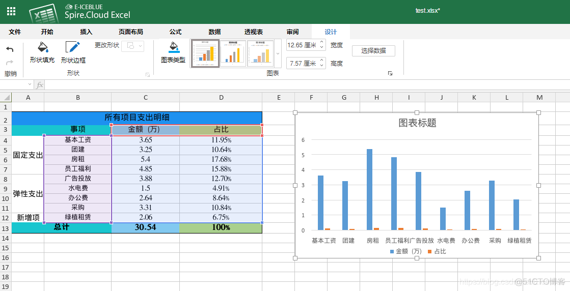 在线编辑Excel——插入图表_数据_03