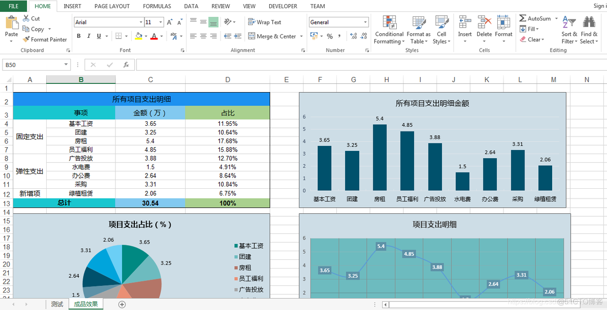 在线编辑Excel——插入图表_在线编辑_10