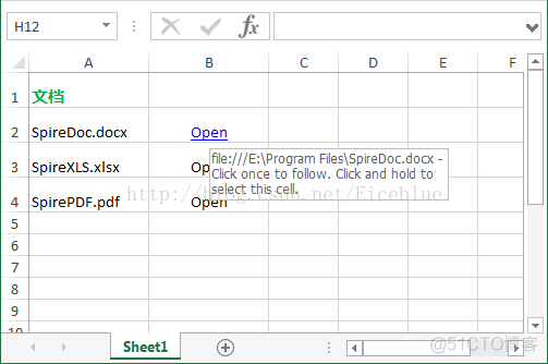 C# 给Excel表格添加超链接_超链接_03