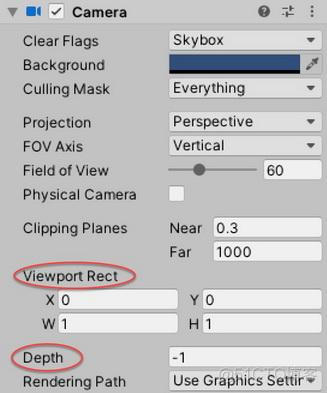 Unity2019学习：常用功能--Camera摄像机_摄像机_07