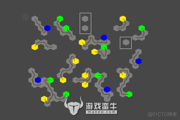 2D-六边形瓦片地图的随机生成_小游戏_19