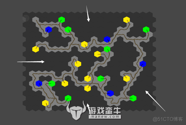 2D-六边形瓦片地图的随机生成_寻路_21