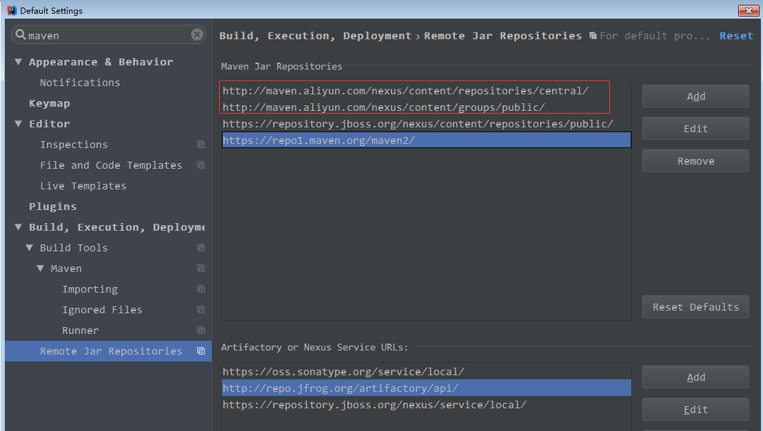 intellij idea maven添加远程仓库_apache_14