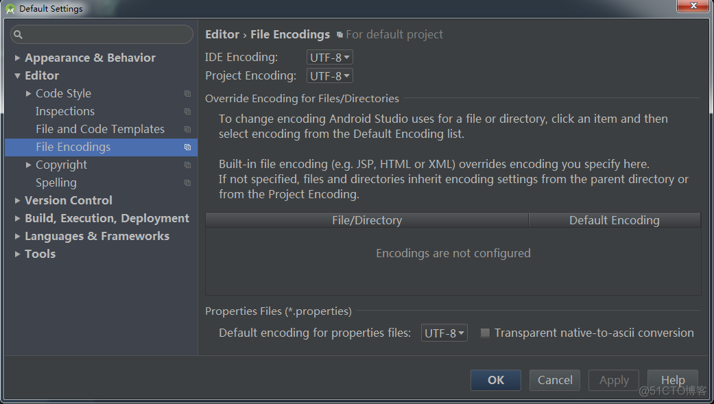 Android Studio设置默认文件编码，告别乱码_wx63b644a53b596的技术博客 