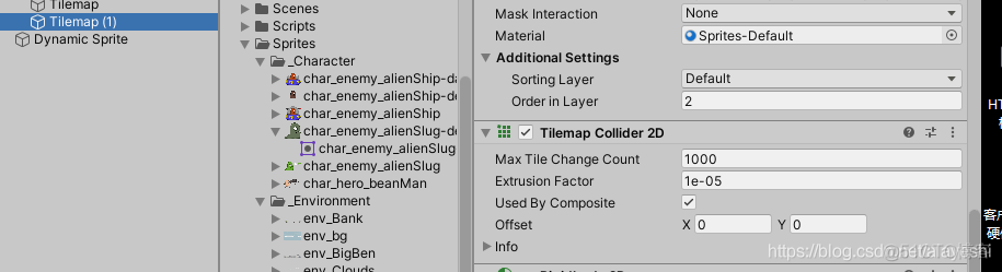 unity2D制作一个2D游戏场景Tilemap_ide_10