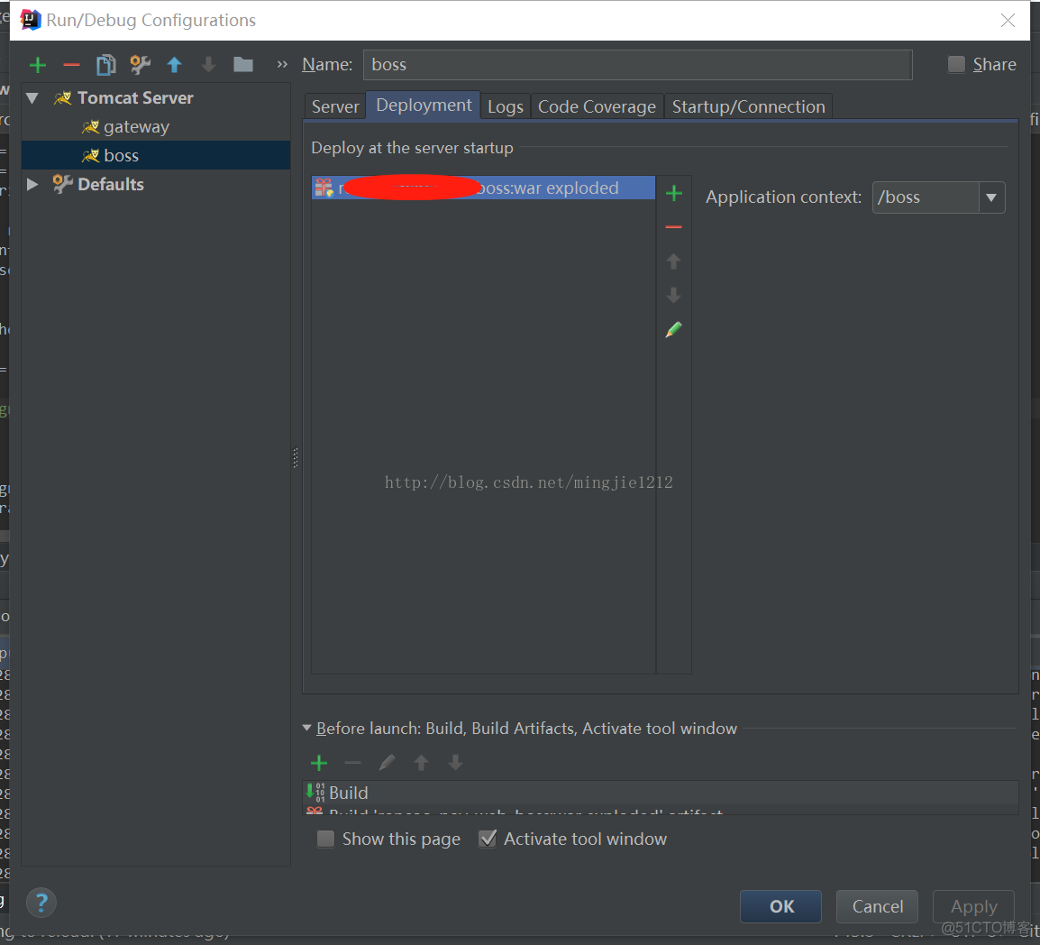 Intellij IDEA 一个Tomcat启动多个Web的设置_Deployment_03