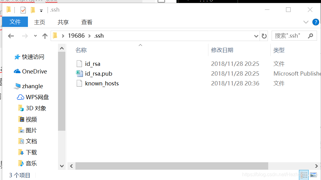 Windows配置SSHKey到GItHub_隐藏文件_03