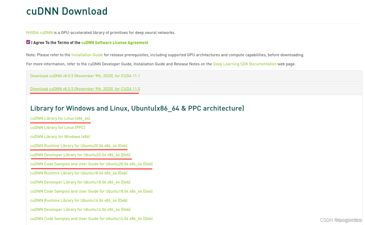 ubuntu 20.04 install cudnn_linux