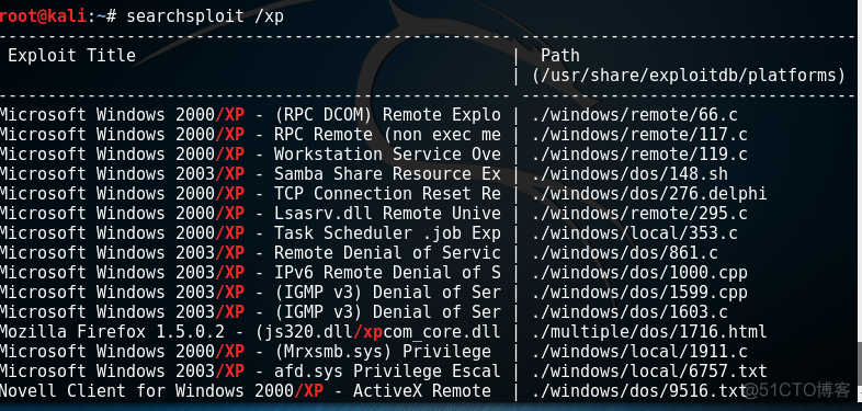 如何使用kali的Searchsploit查找软件漏洞_sql_05