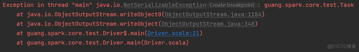 Exception in thread main java.io.NotSerializableException_scala