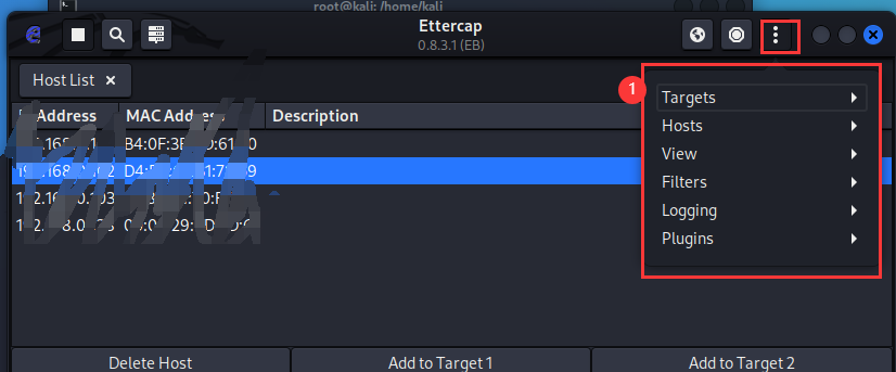 Ettercap界面功能介绍和示例_重定向_03