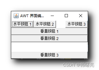【Java AWT 图形界面编程】LayoutManager 布局管理器 ⑦ ( Box 容器 | Box 容器中添加分割 )_AWT_03
