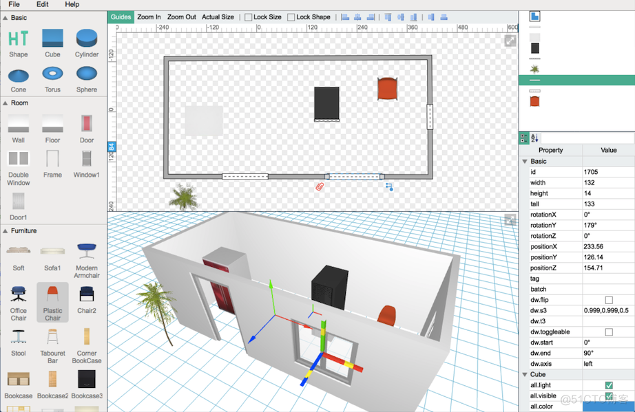 数百个 HTML5 例子学习 HT 图形组件 – WebGL 3D 篇_3D机房_16