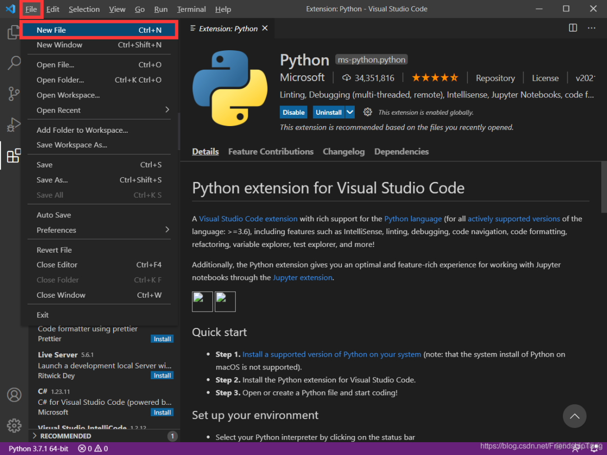 Win10下安装VSCode并配置Python环境_Python_12