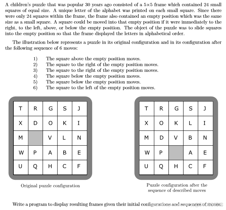 【算法竞赛 入门经典】习题3-5 谜题（Uva227）_i++