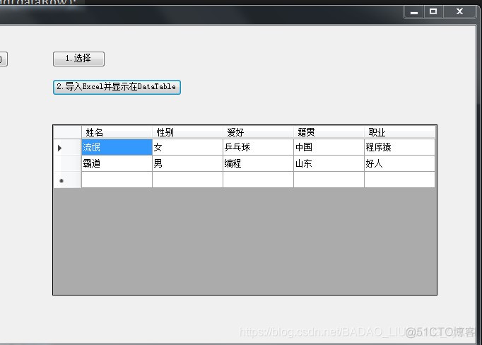 Winform中使用NPOI实现Excel导入并赋值给DataTable_数据_04