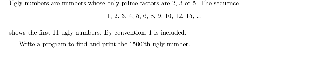 UVA136 Ugly Numbers 优先队列+set_c++