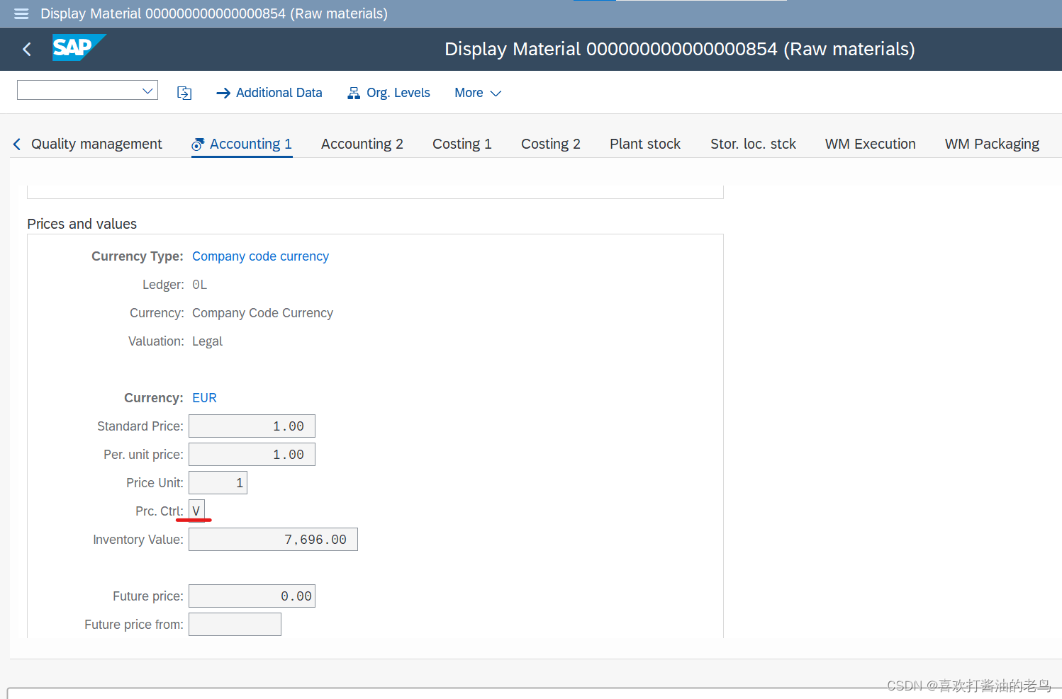 SAP MM 物料移动平均价的修改历史_SAP MM_02