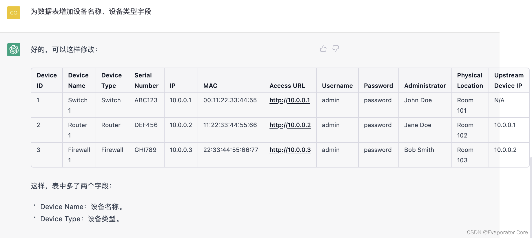 用ChatGPT构建网络设备表，并根据设备关系生成网络拓扑_mysql_02