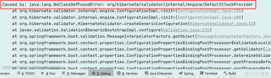 Caused by: java.lang.NoClassDefFoundError_hibernate