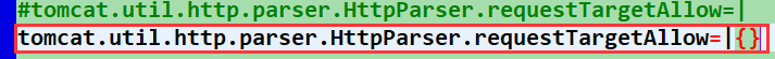 tomcat The valid characters are defined in RFC 7230 and RFC 3986