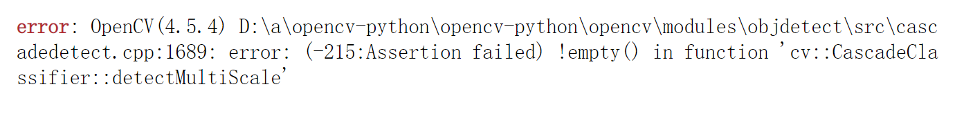 使用haar时，Python OpenCV报错cascade.detectMultiScale error_中文路径