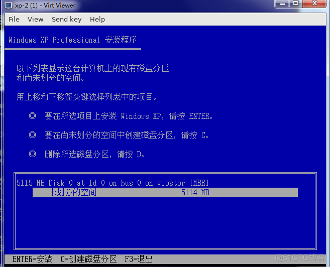 linux kvm 命令行安装Windows xp虚拟机_ci_07