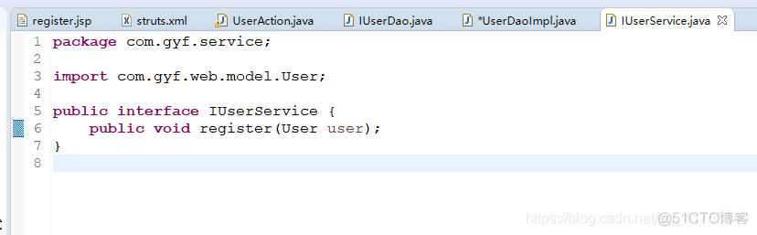 Java三大框架SSH_003_03之Struts2：注册案例-service-dao层、struts2框架的实际应用_代码编写_14