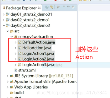 Java三大框架SSH_002_02之Struts2：配置文件action元素-默认的动作类、default-class-ref、配置文件Action元素-通配符_xml_23