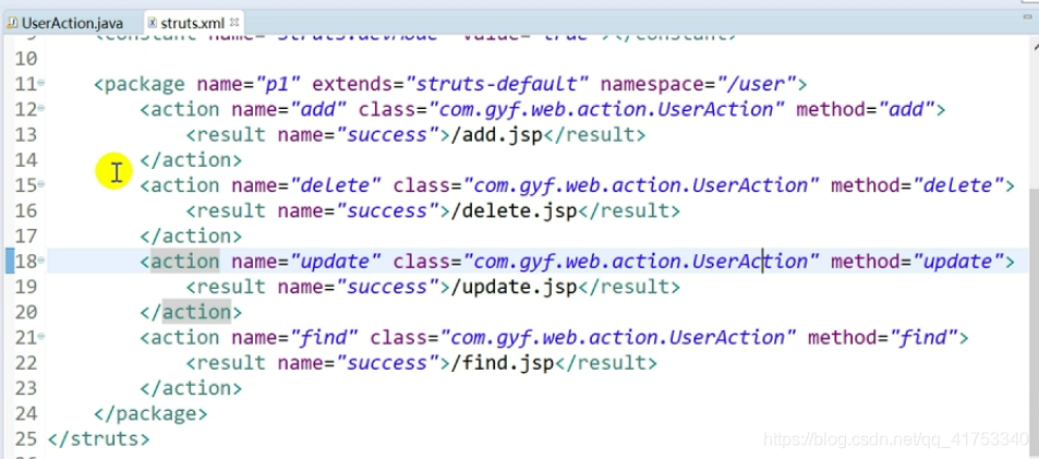 Java三大框架SSH_002_02之Struts2：配置文件action元素-默认的动作类、default-class-ref、配置文件Action元素-通配符_xml_29