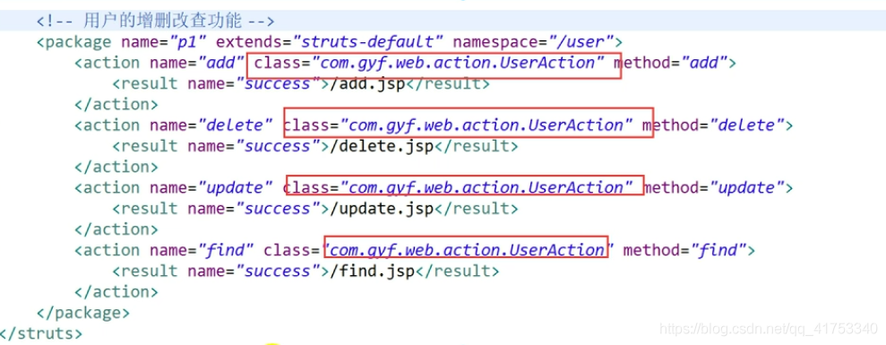 Java三大框架SSH_002_02之Struts2：配置文件action元素-默认的动作类、default-class-ref、配置文件Action元素-通配符_struts_31