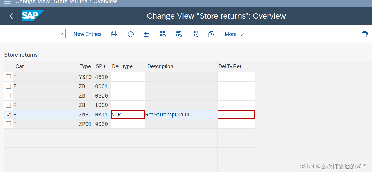 SAP MM 创建公司间退货STO，系统报错- No delivery type for returns processing assigned to item 00010-_SAP MM_04