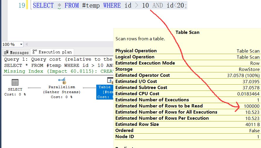 SQLSERVER 临时表和表变量到底有什么区别？_执行计划_05