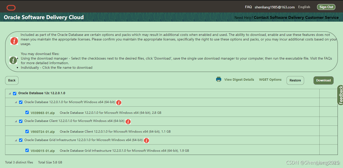 下载安装oracle旧版本oracle 12c的详细步骤_解决方法_05