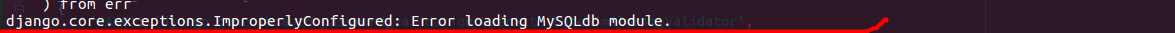 django.core.exceptions.ImproperlyConfigured: Error loading MySQLdb module._perl