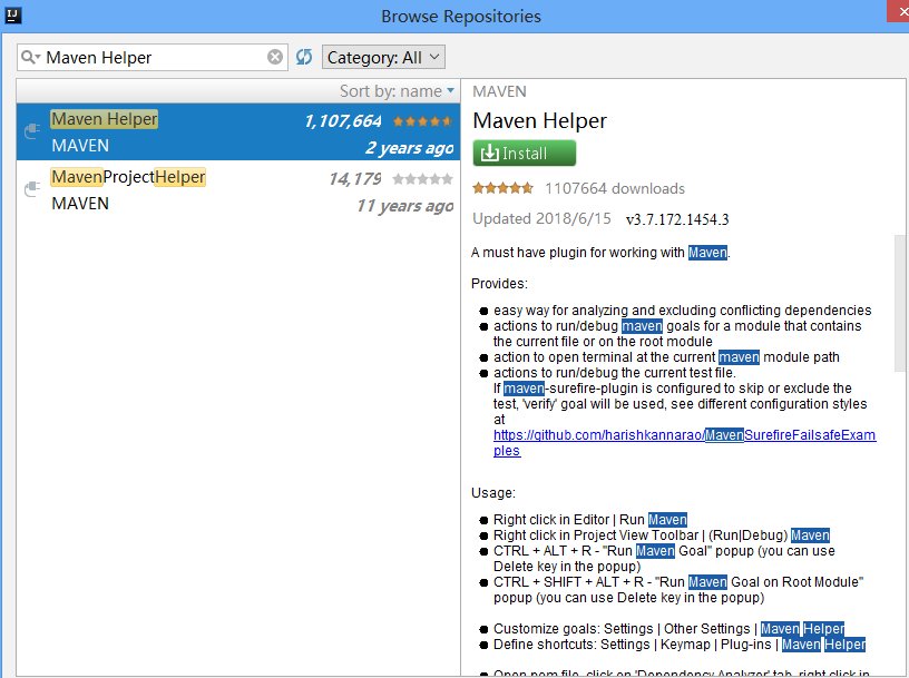 Idea安装并使用maven依赖分析插件:Maven Helper_51CTO博客_idea Maven依赖冲突插件