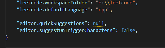 vscode 配置leetcode 关闭成员函数提示_ide_02