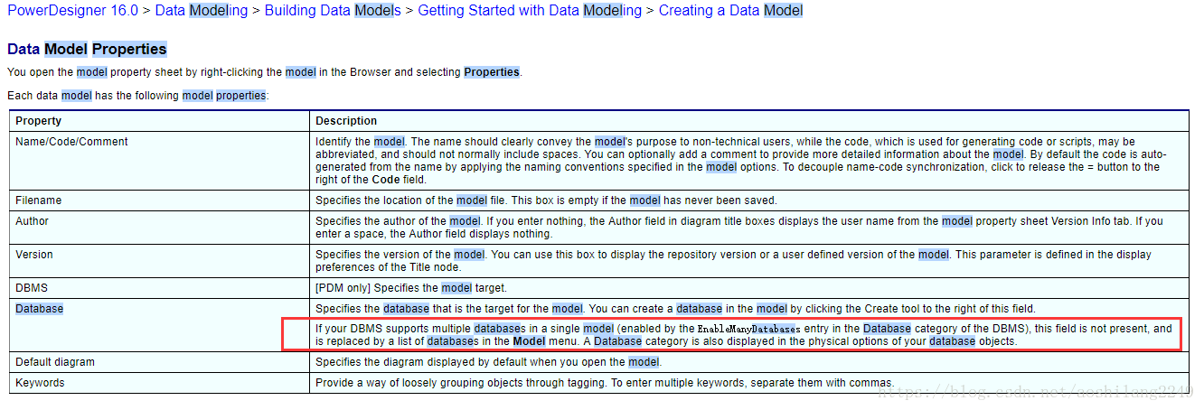 PowerDesigner Model Properties 没有Database菜单/选项_Database菜单_04