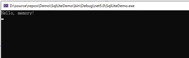 .Net 5 内存数据库（共享式）Sqlite_SQL