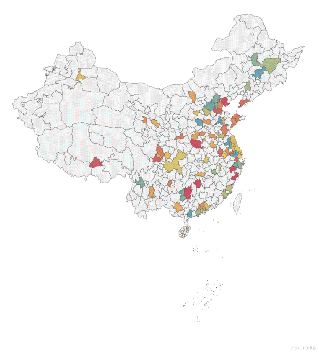 Python 绘制中国城市数据地图可视化_地图可视化