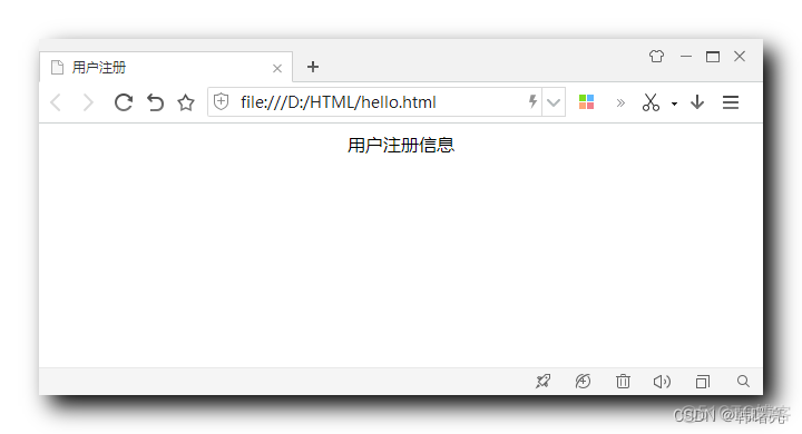 【HTML】HTML 注册表单案例 ① ( 表格设置 | 设置表格位置和大小 | 设置表格标题 | 表单设置 | 表格中设置单选按钮 )_html_02