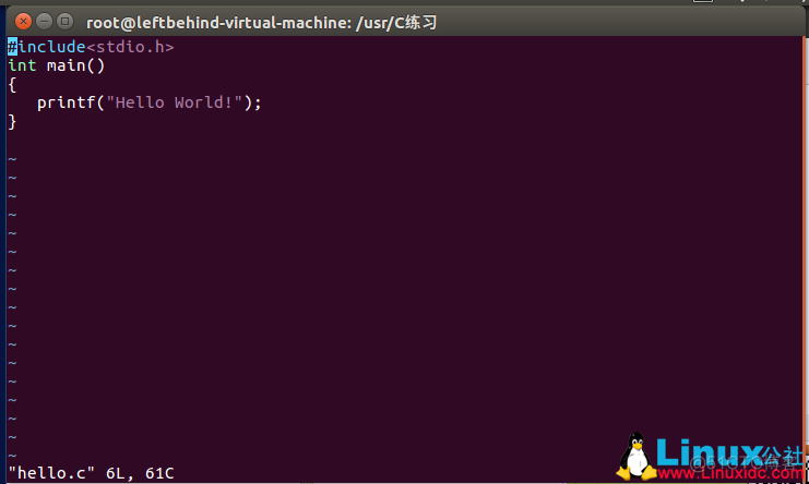 Ubuntu下终端Vim编写C语言程序 AAAAA_vim_02