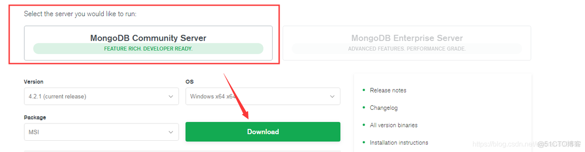 mongodb的下载安装(windows环境下，社区版)_下载安装